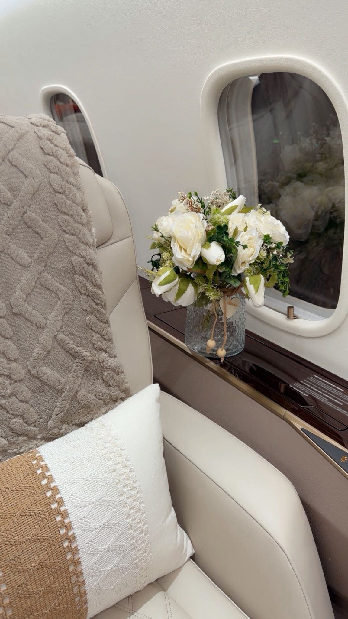 Luxury cabin styling with flowers